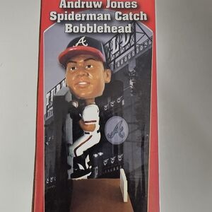 2016 Andruw Jones "Spiderman Catch" Bobblehead - Atlanta Braves